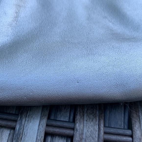 Coach Silver/Pewter Leather Pleated Medium Wristlet - Picture 13 of 16